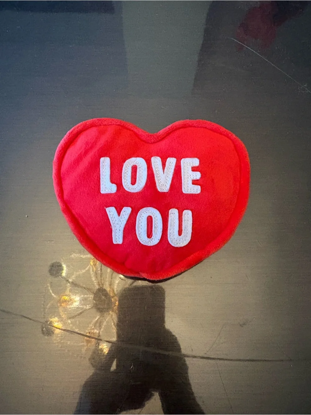 Red Hallmark Heart Plush Pillow with 
